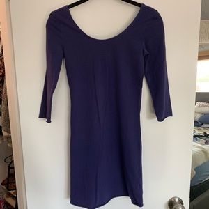 H&M Purple Mid Sleeve Bodycon Dress